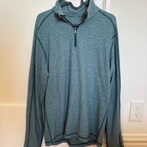 lululemon athletica Men's Teal Zip-Up Shirt